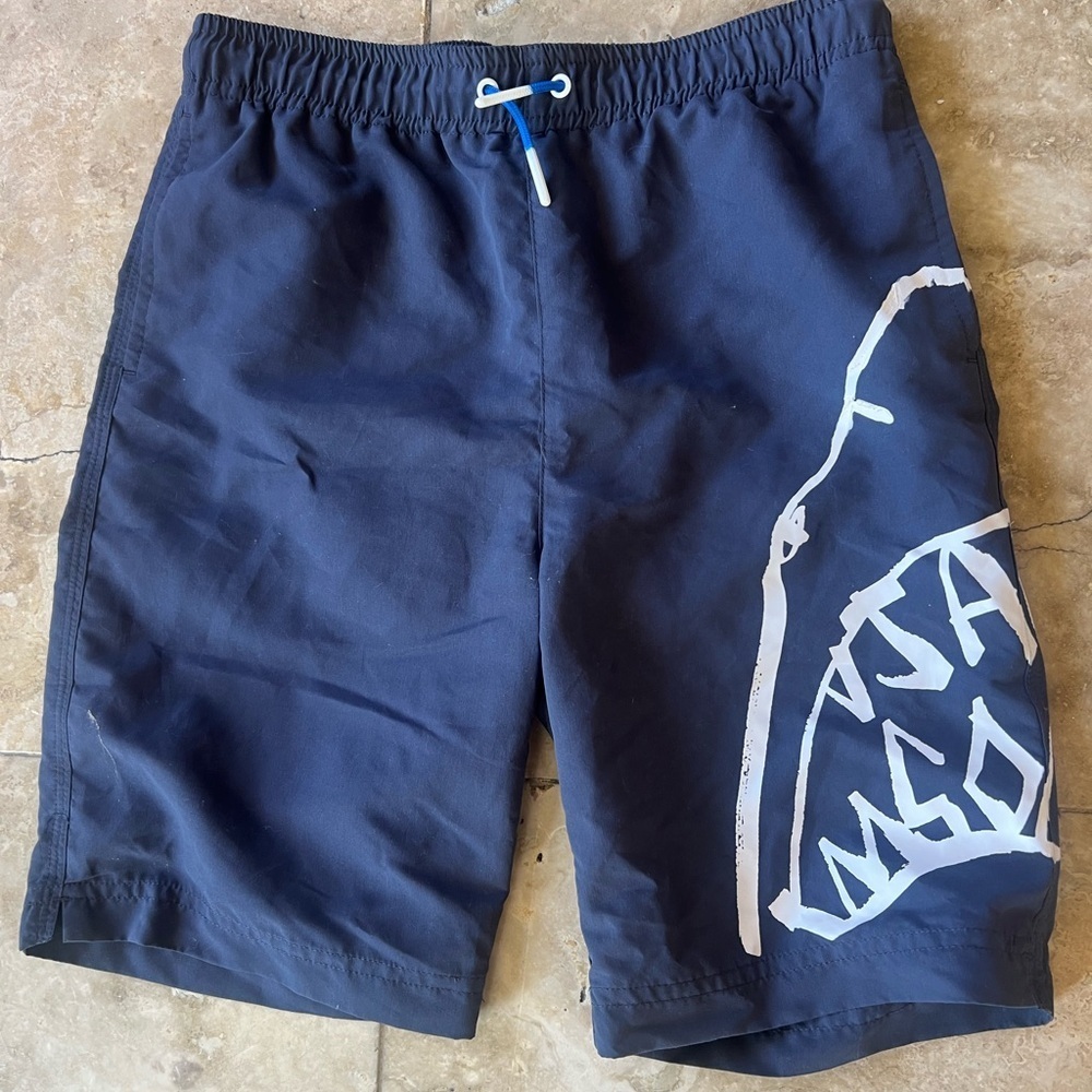 Rockets of awesome boys, swim trunks, NWT boys 14 navy blue and white
